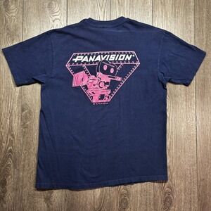 Vintage Panavision Large Camera Shirt Film Canada Hanes 80s Men's Blue Pink